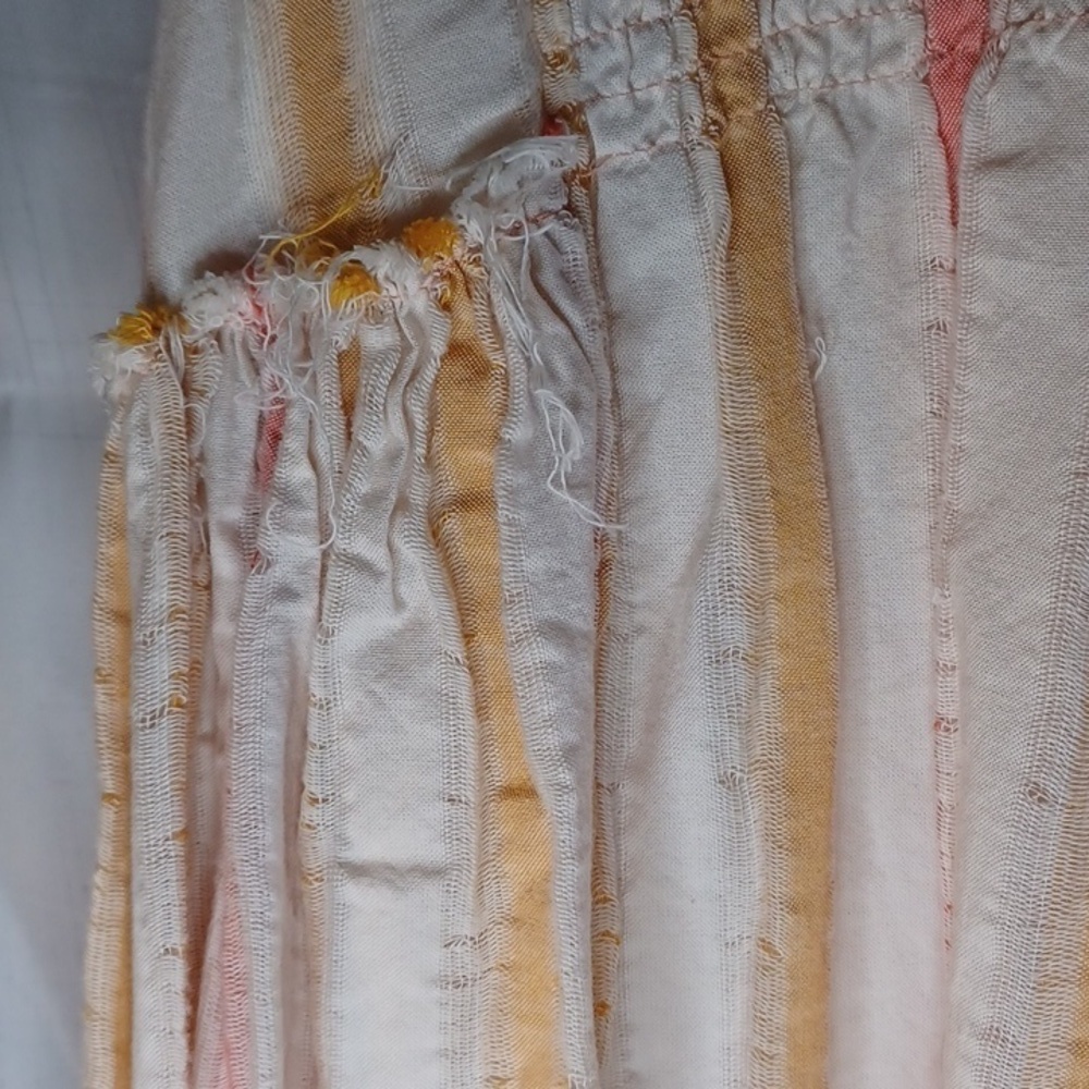 Free People Do it Again Pink & Orange Stripe mini boho hippie dress - Picture 4 of 9